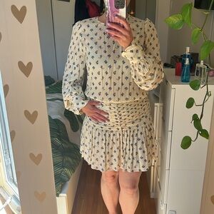 ZADIG ET VOLTAIRE cinched dress M, but fit small perfect condition